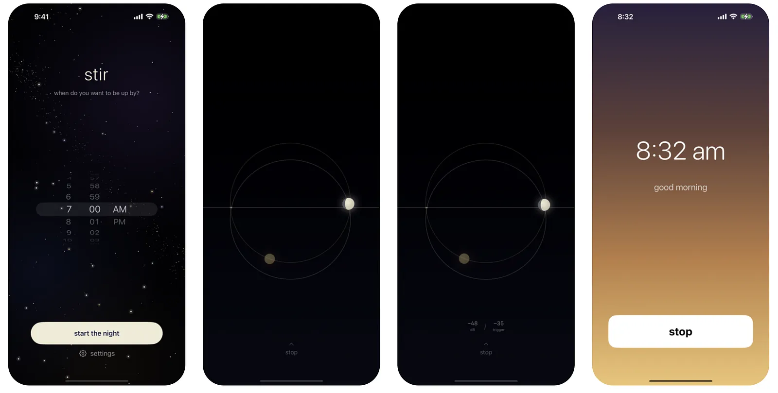 stir — sleep sounds & wake up