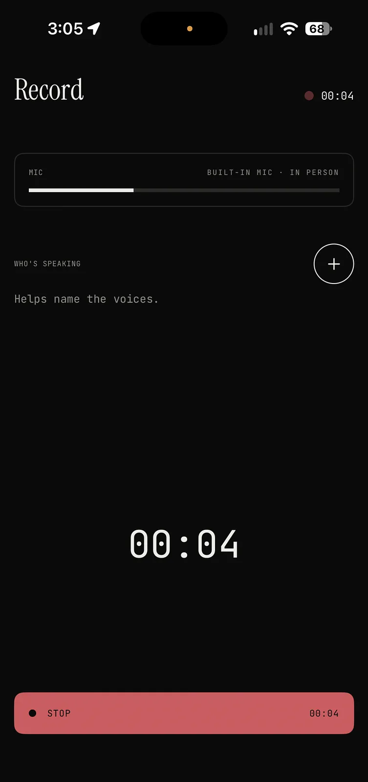 Pure Context recording on iPhone