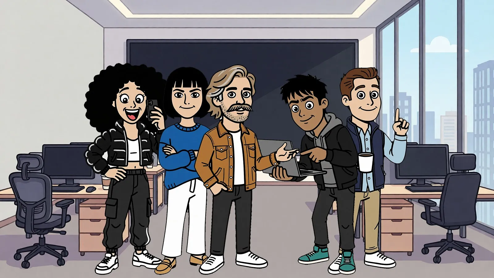 The cast of Pure Inference Daily in their pod